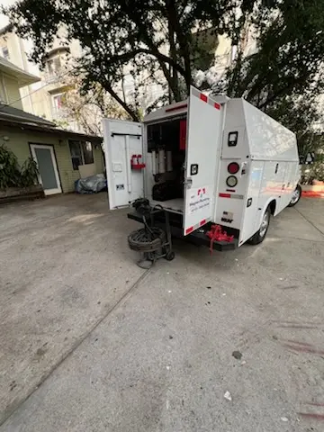 Magnet Plumbing service vehicle on-site for Water Heater Repair in Beverly Grove